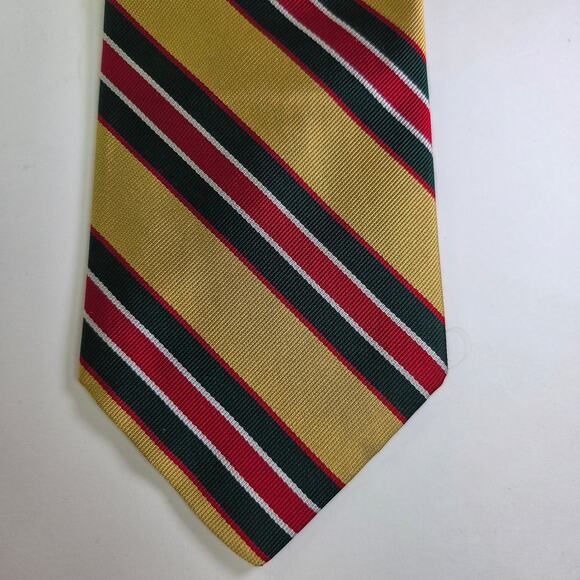 Vintage Repp Stripe Tie by Reis for Dayton’s Northbriar Shop Gold 4.25” Wide - Picture 2 of 7